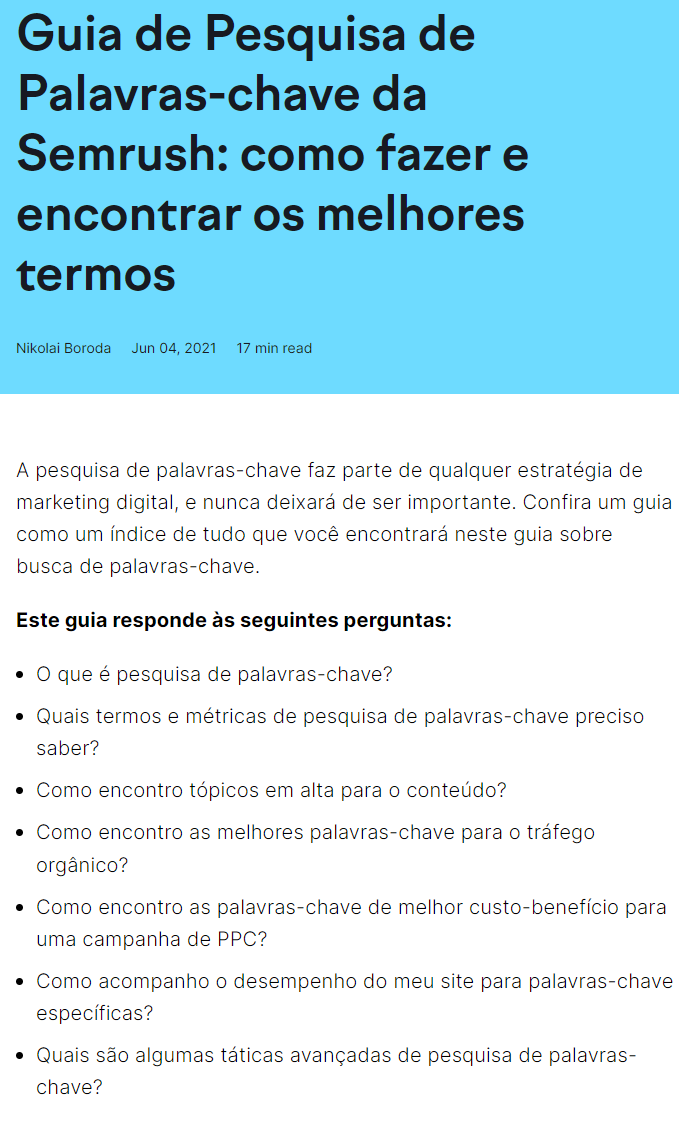 Como ranquear nas melhores posições do Google 18 como ranquear no google - exemplo conteúdo acima da dobra