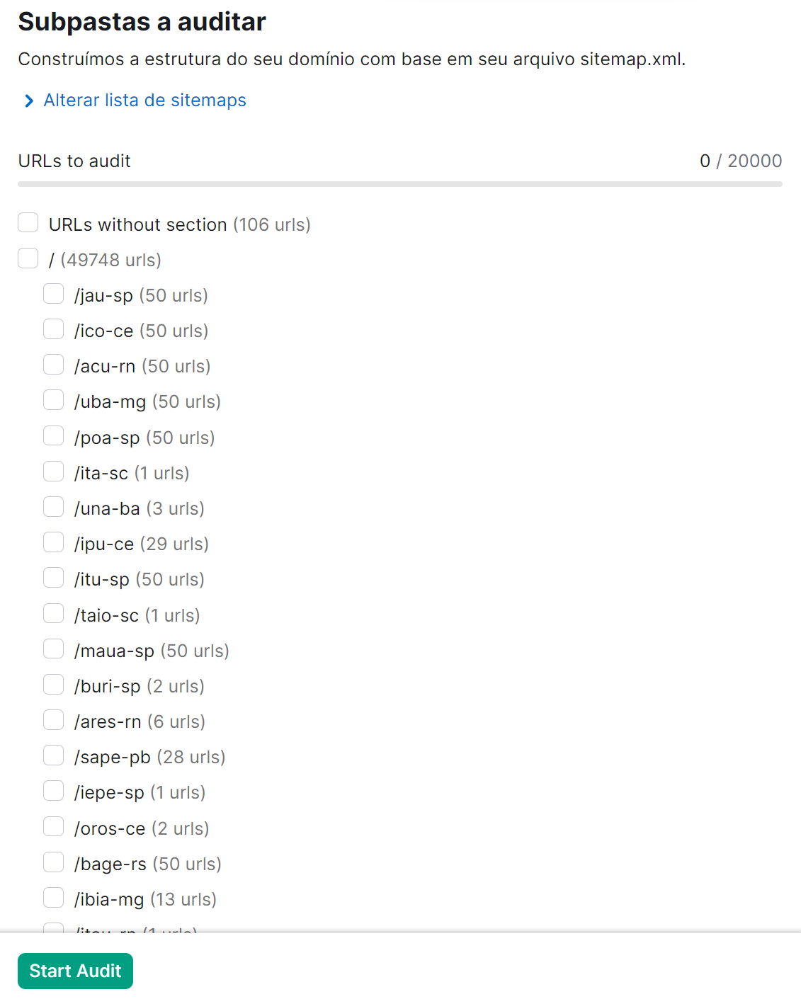 guia passo a passo para a estratégia perfeita 1 guia auditoria de conteúdo - tela ferramenta content audit