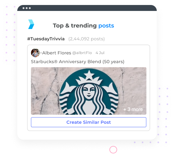 Synup's AI tool that creates posts similar to trending posts