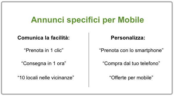 Per le tue campagne PPC crea annunci specifici per mobile