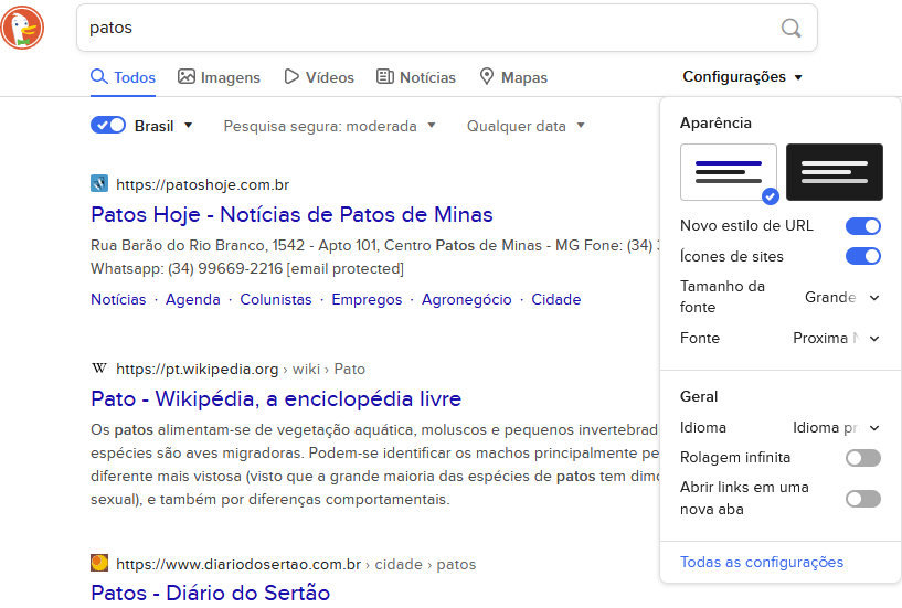 Os 10 principais motores de busca 6 resultados de pesquisa no duckduckgo