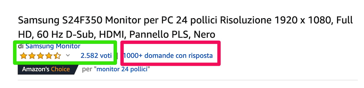 Come amazon usa le recensioni nelle sue schede prodotto (in ottica seo)