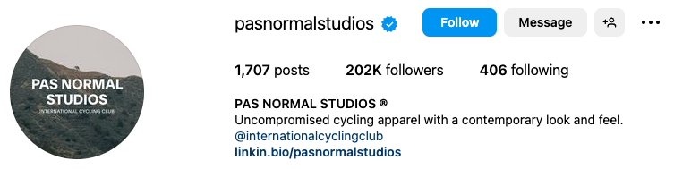 Pas Normal Studios Instagram account (verified)