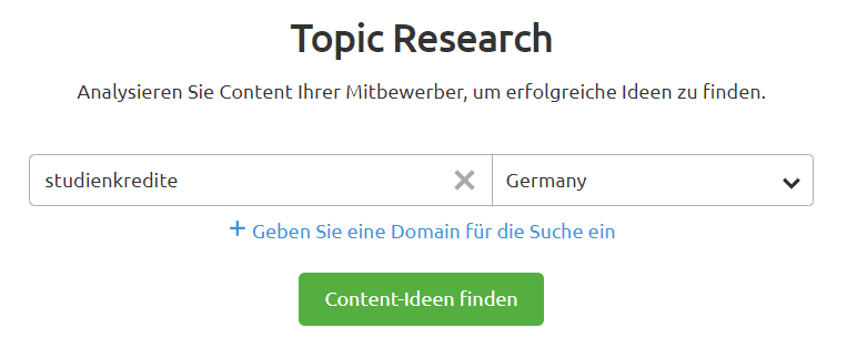 Themenrecherche mit Topic Research