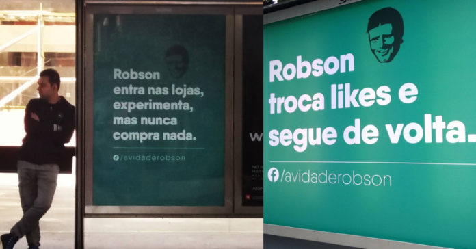 Campanha 'A vida de Robson", feita pela ABOOH