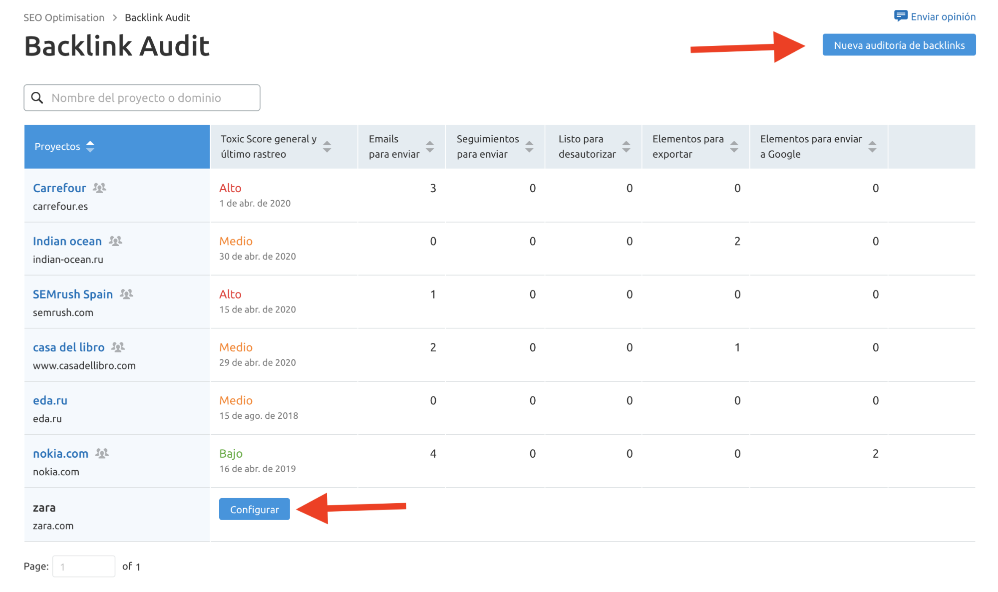 Analizar backlinks y enlaces SEO - Creación de proyectos