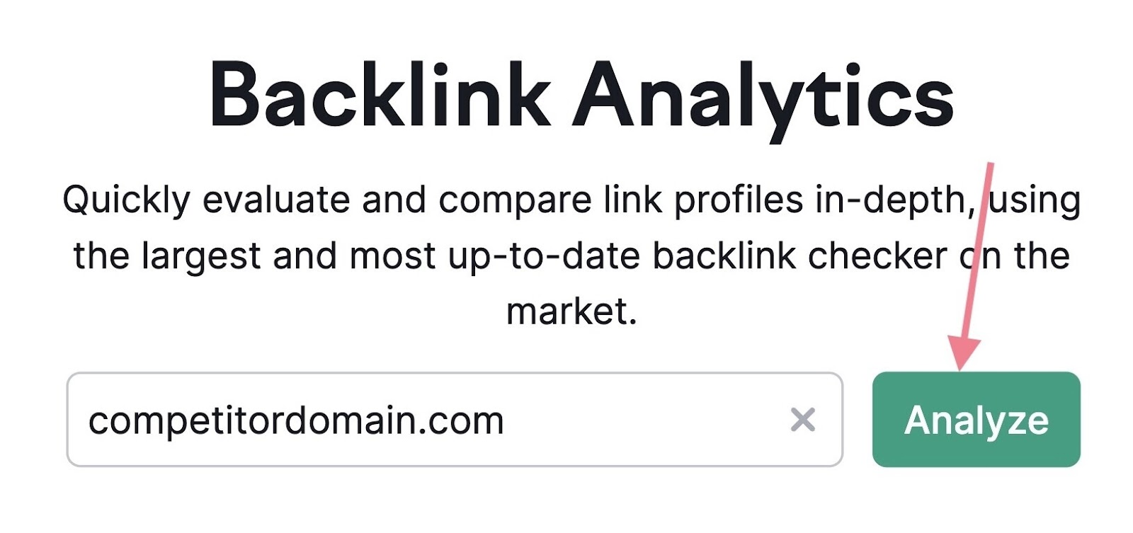 backlink analytics tool competitor domain