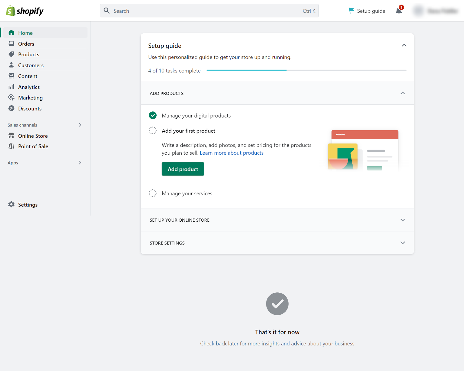 adding a new site in Shopify’s admin