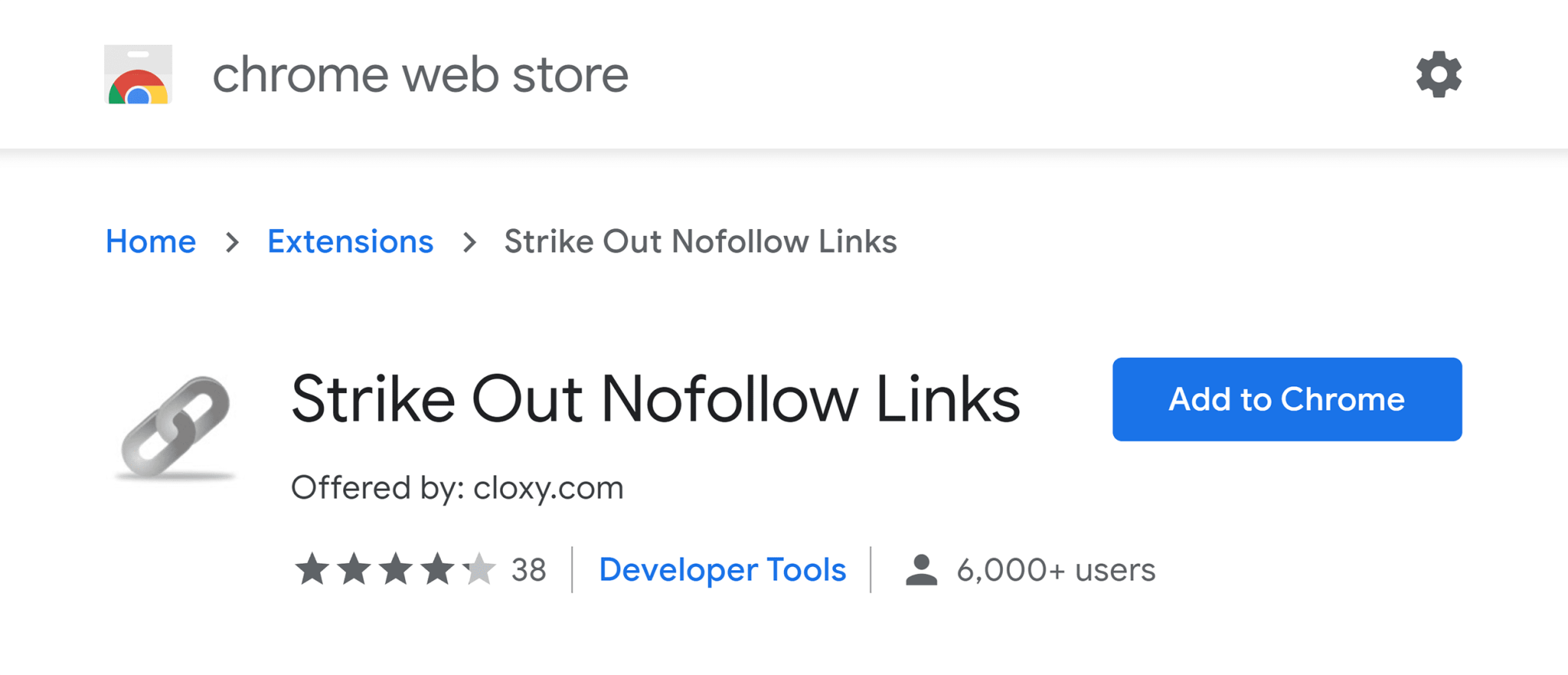 Chrome Webstore – Strike Out Nofollow Links