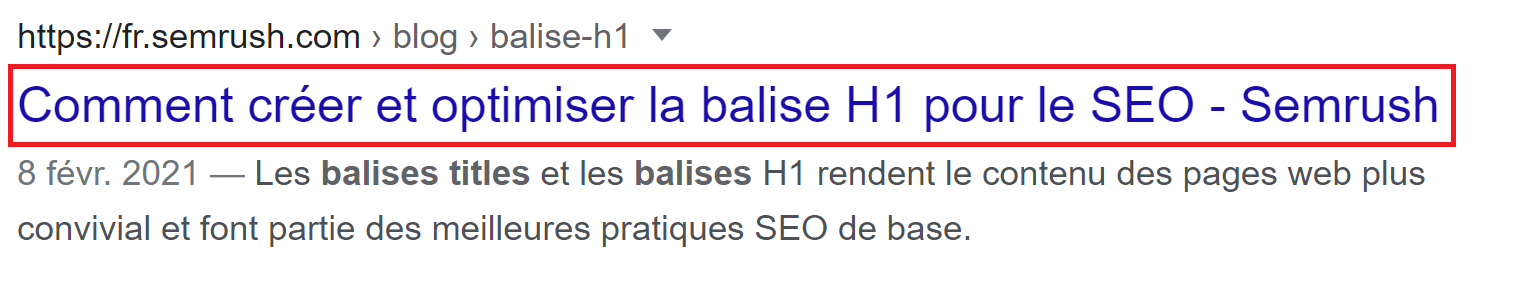 Exemple de balise title