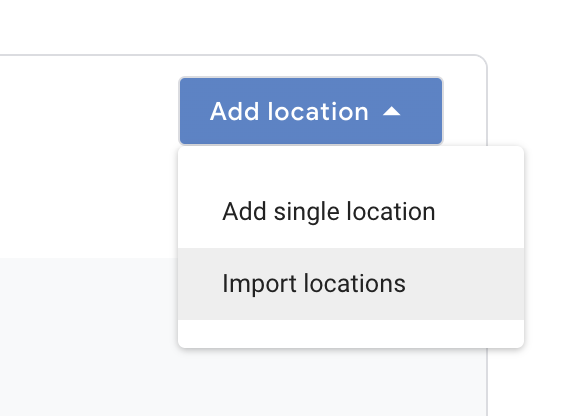 GMB import locations