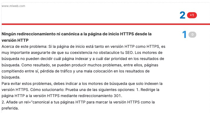 Informe de SEO on page con todos tus problemas técnicos.