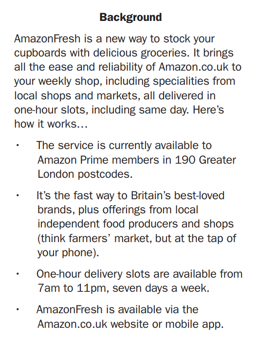 AmazonFresh background information