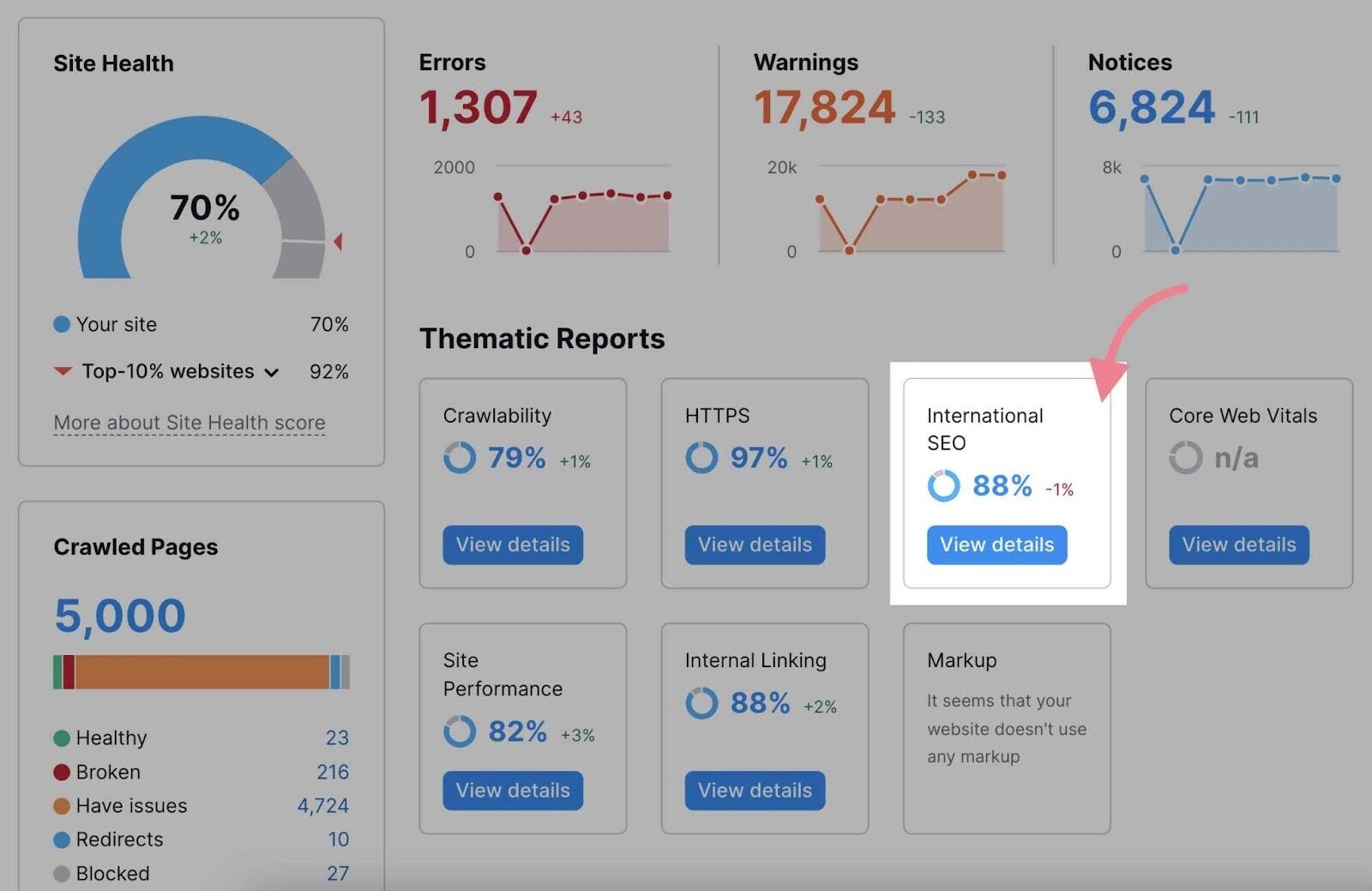 International SEO thematic report