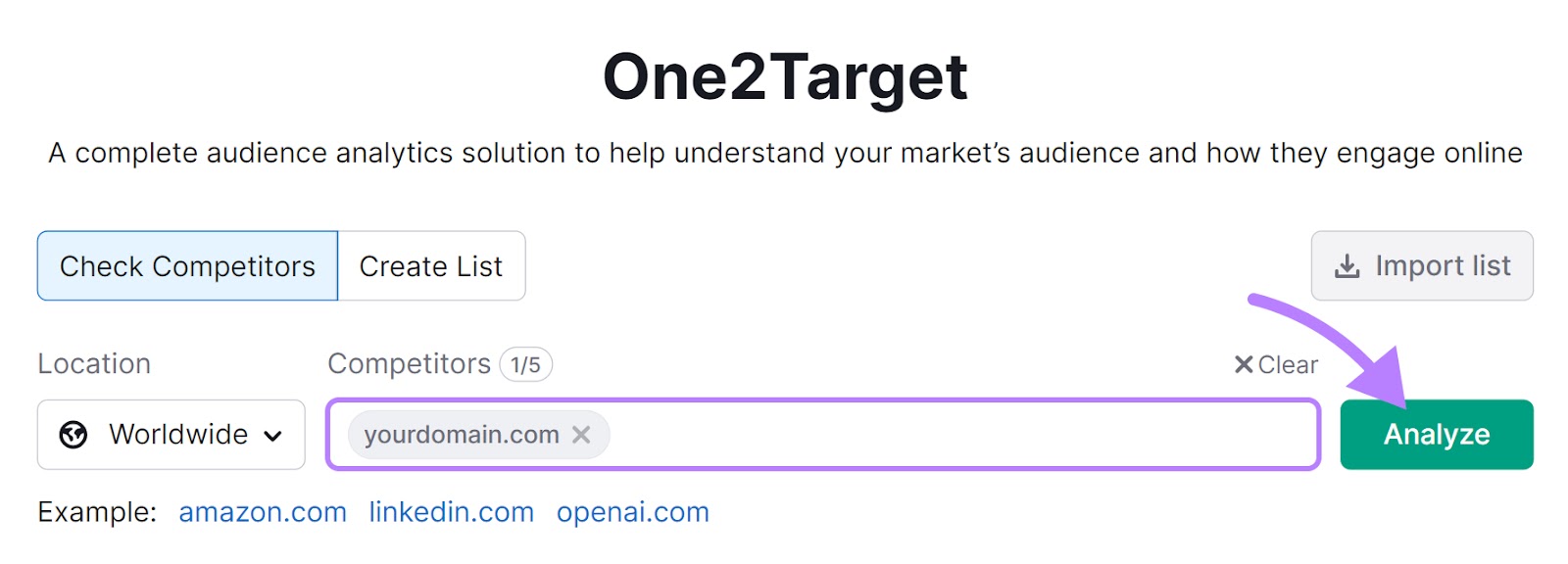 One2Target tool search