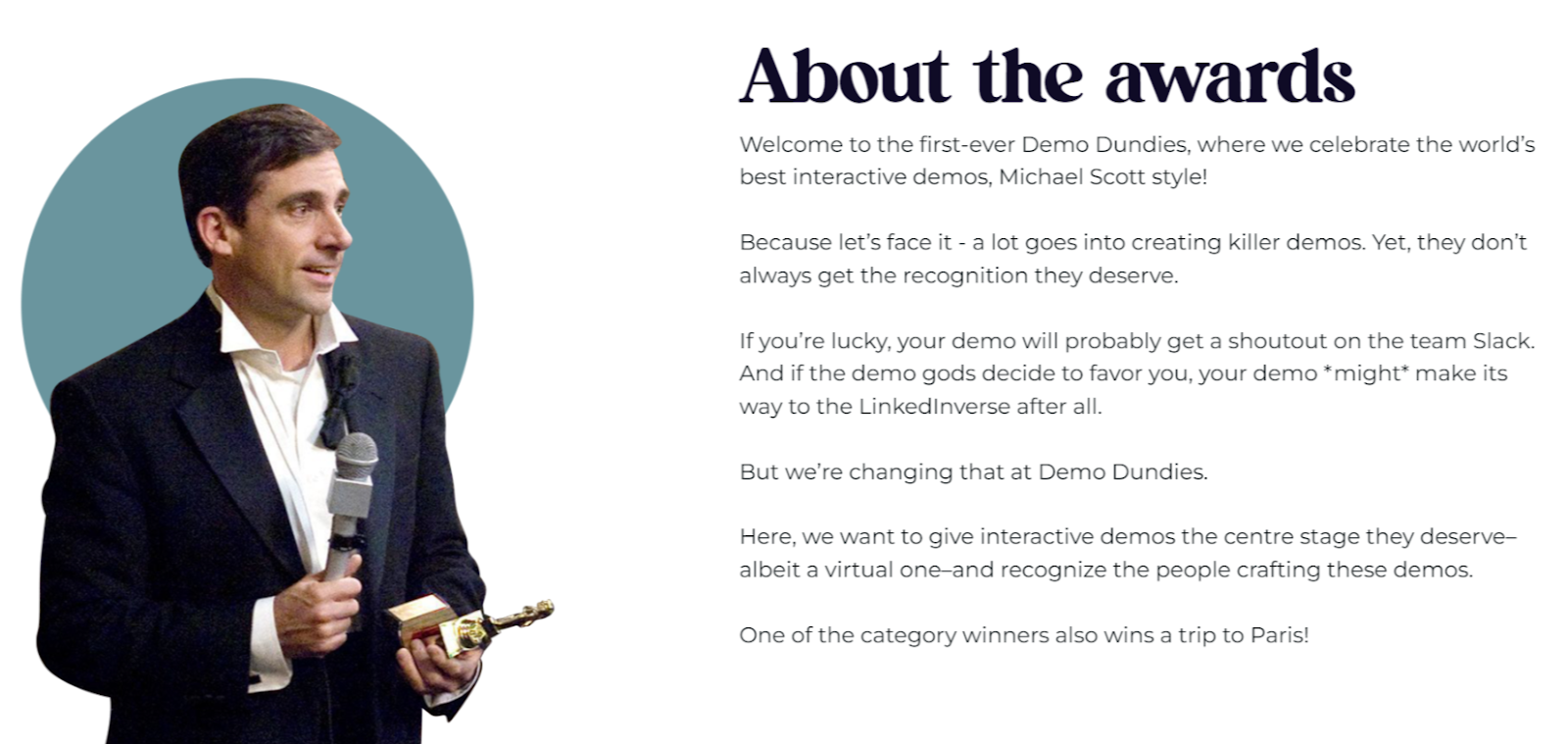 Marketing campaign example: 15. “Demo Dundies” by Storylane