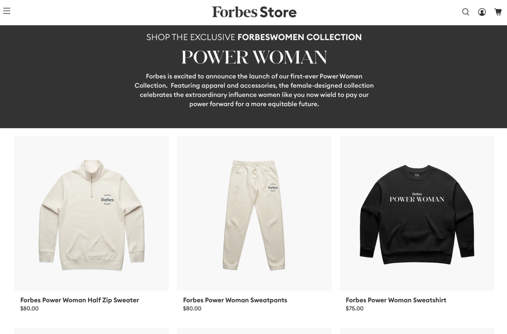 An ad for the Forbes store appears on Forbes’ website.