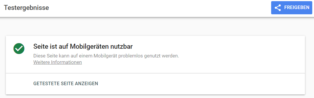 Screenshot: Seite ist auf Mobilgeräten nutzbar