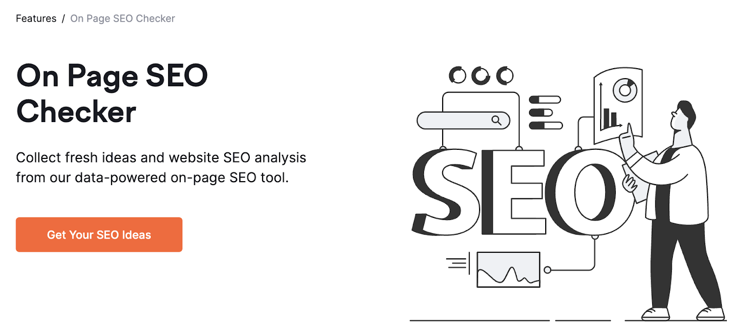 On Page SEO Checker's landing page