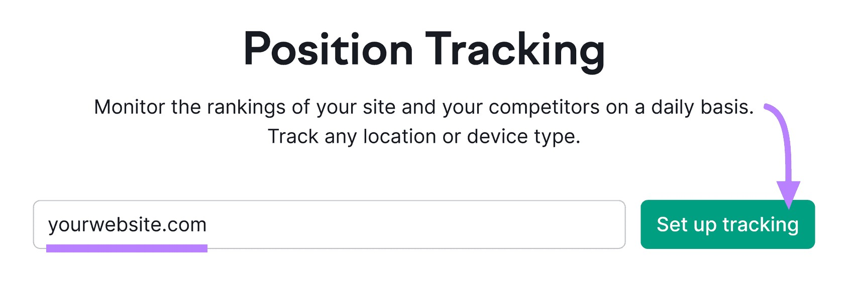 Position Tracking search