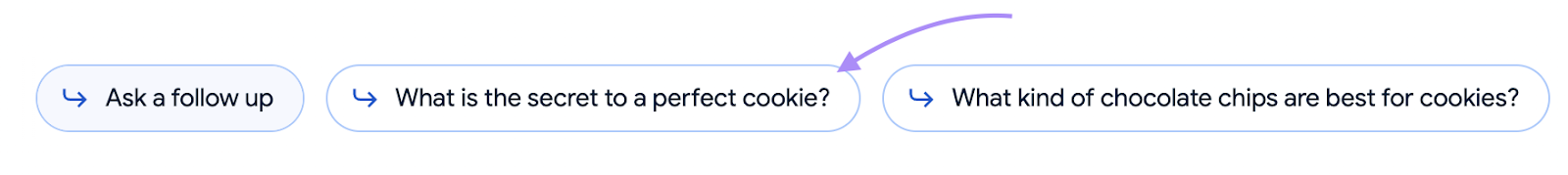 "What is the secret to a perfect cookie?” Google’s suggestion highlighted