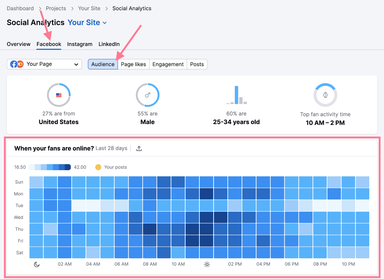 Social Analytics Audience report