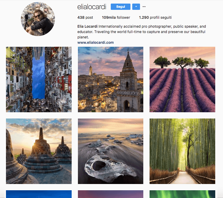 Elia Locardi: account Instagram interessante