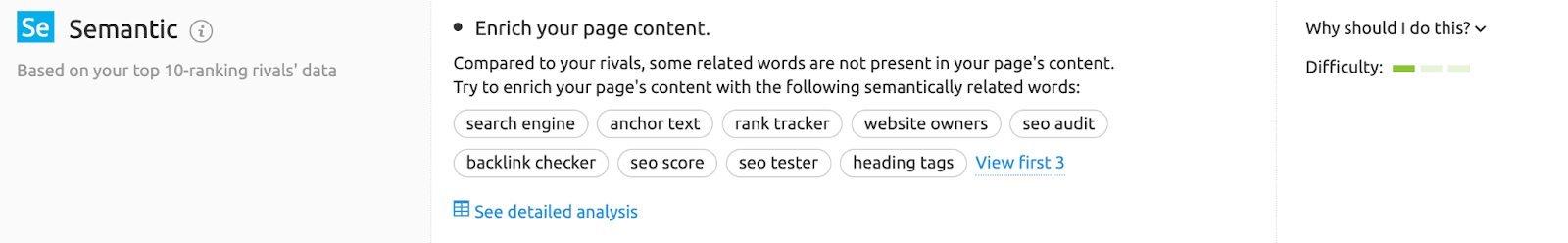 on page seo checker and semantic ideas