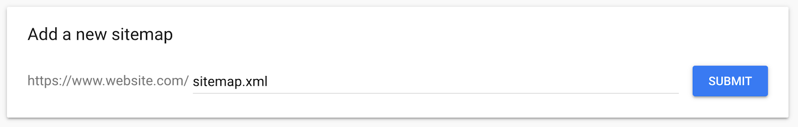 Adicionar um novo sitemap GSC