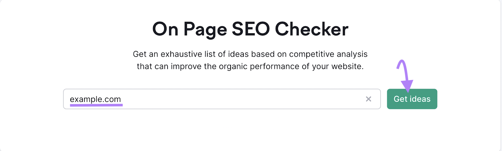 On Page SEO Checker search