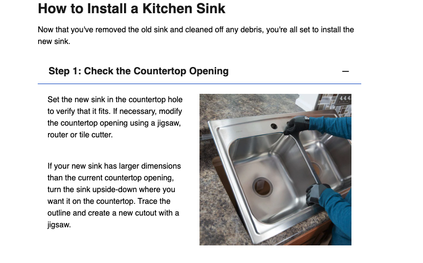 How to install a kitchen sink