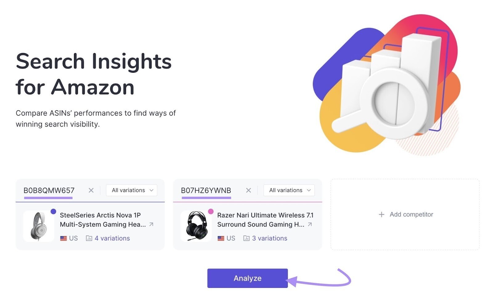 Search Insights for Amazon tool