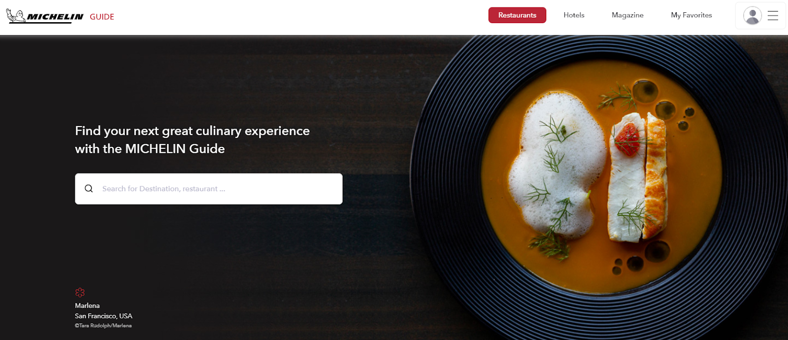 Michelin Guide homepage