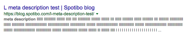 meta description length test