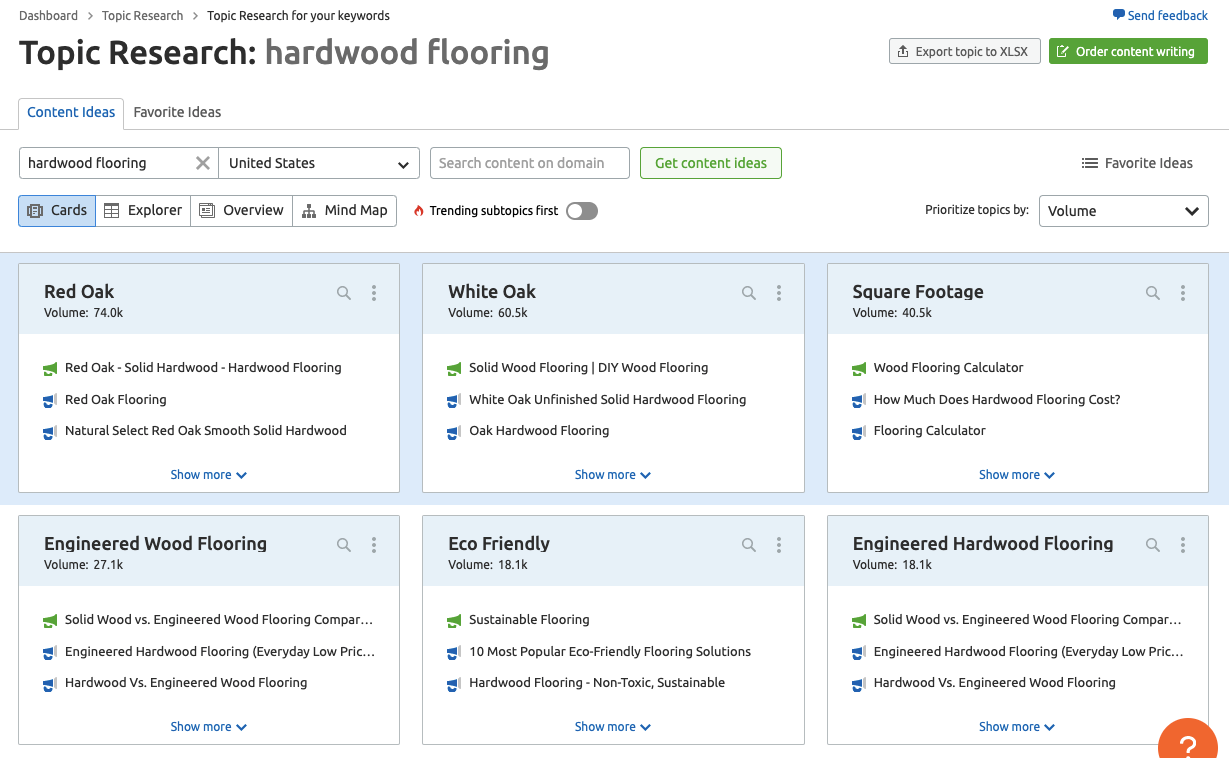 Topic probe   results for Hardwood flooring