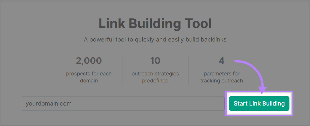 Link Building tool search