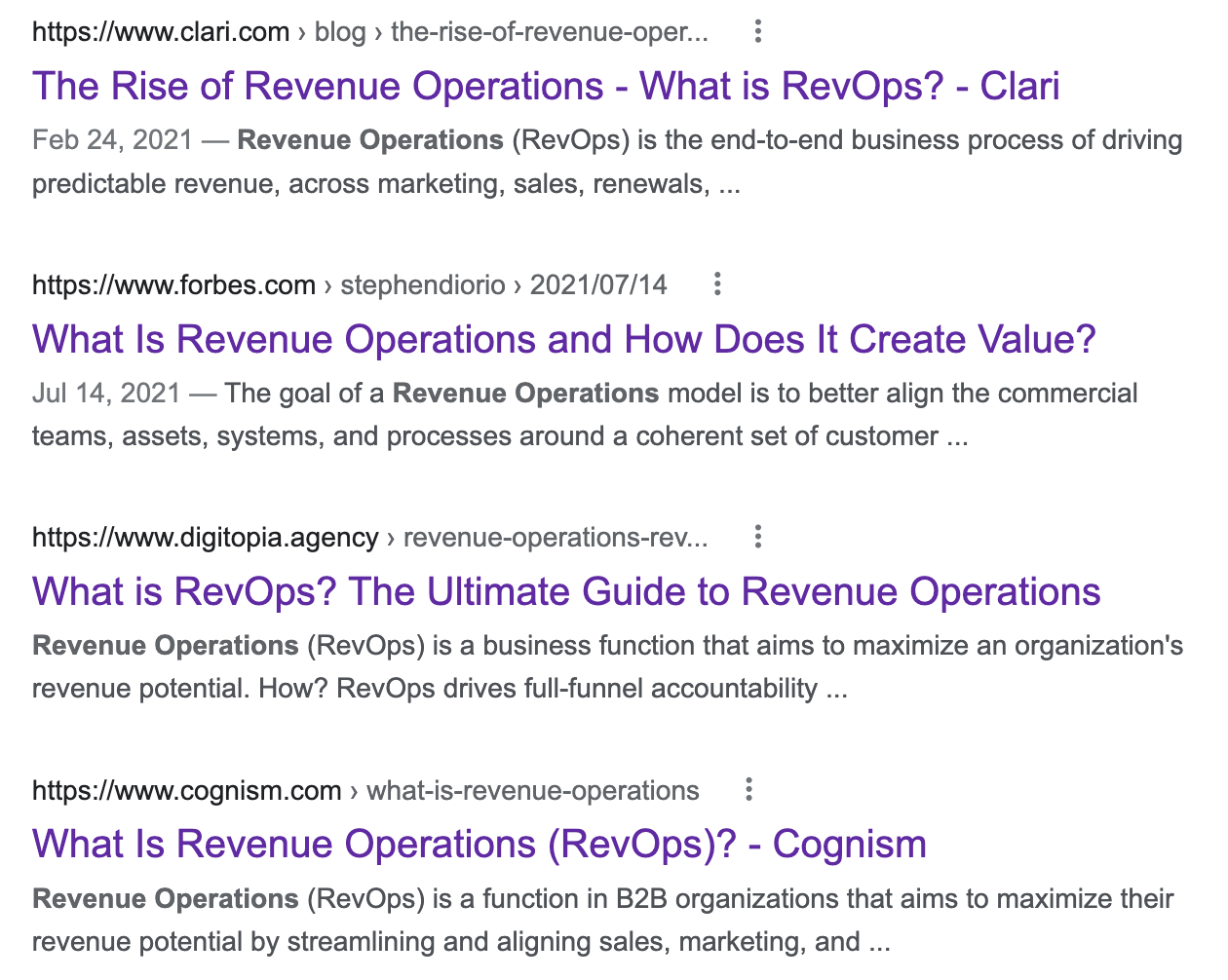 search intent analysis example