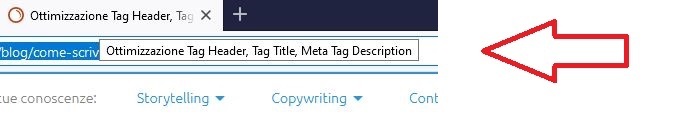 Ecco come appare il tag title nelle tab del browser