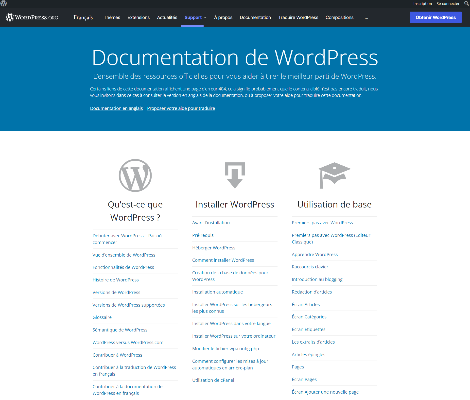 Exemple de page pilier - Wordpress