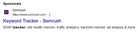 Semrush's Keyword Tracker ad