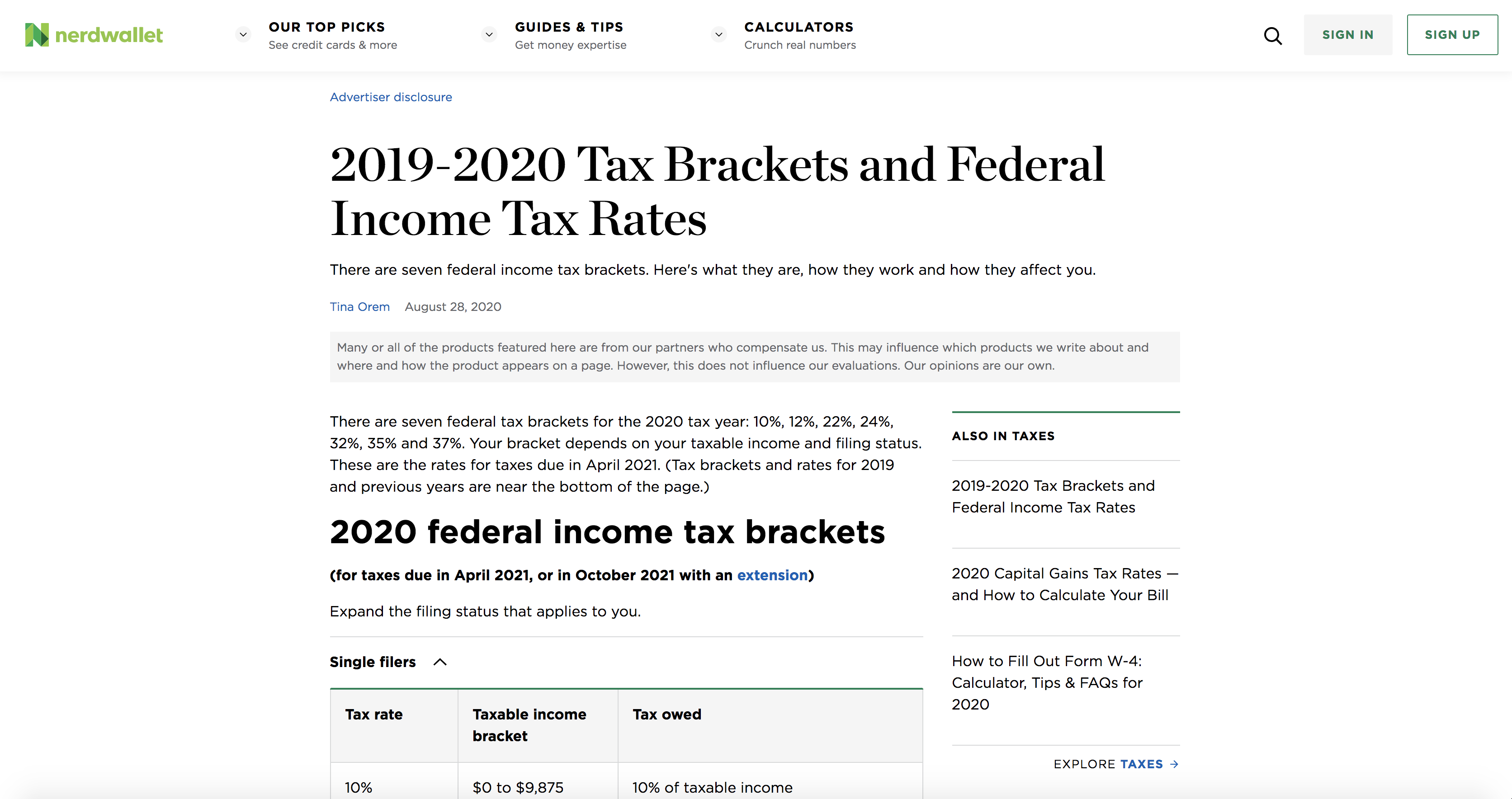 nerdwallet income tax