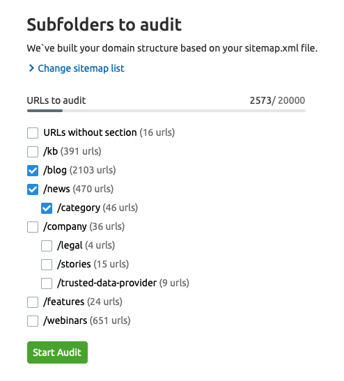 Audit your existing content with Content Audit tool