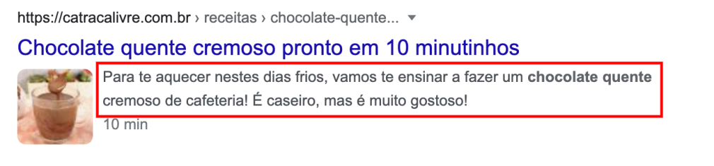 Exemplo de meta descrição