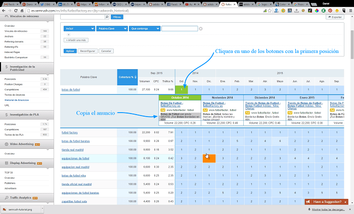 Adwords con SEMrush - Anuncio competidor