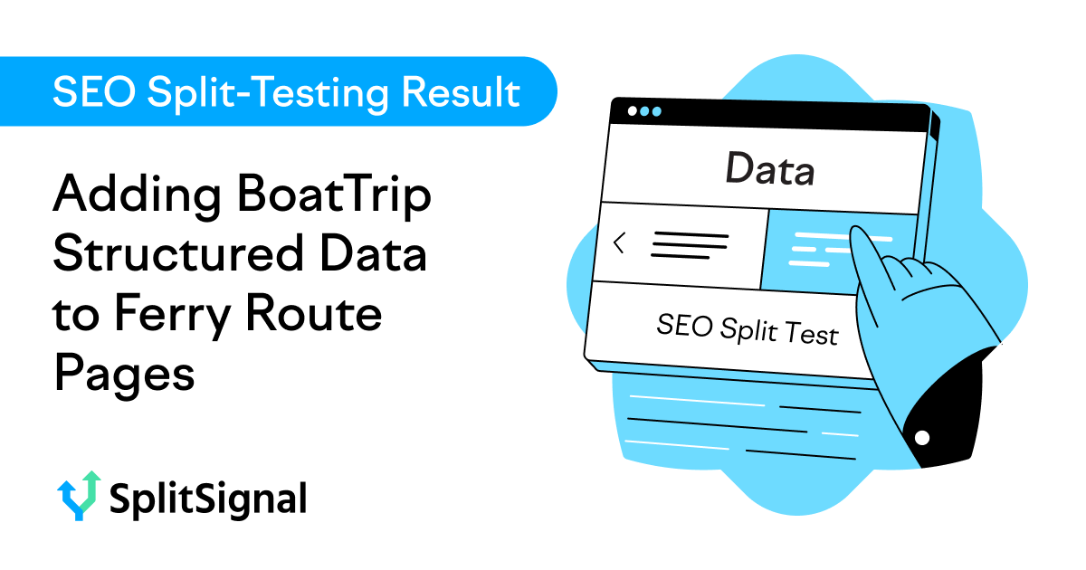 SEO Split Test Result: Adding BoatTrip Structured Data to Ferry Route Pages