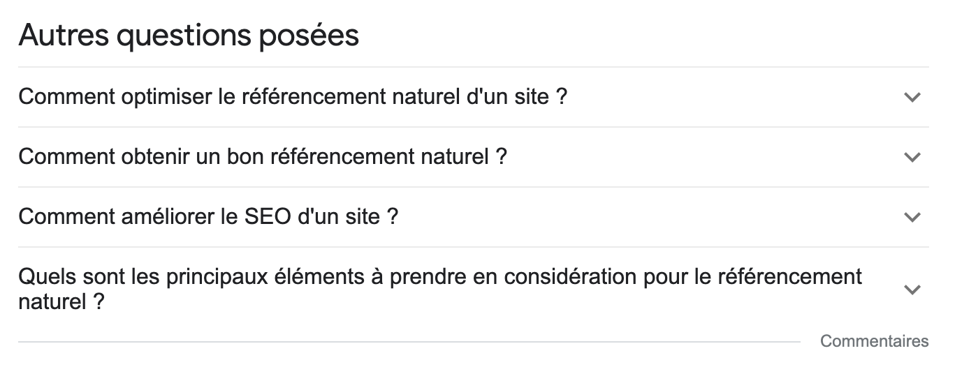 autres questions posées