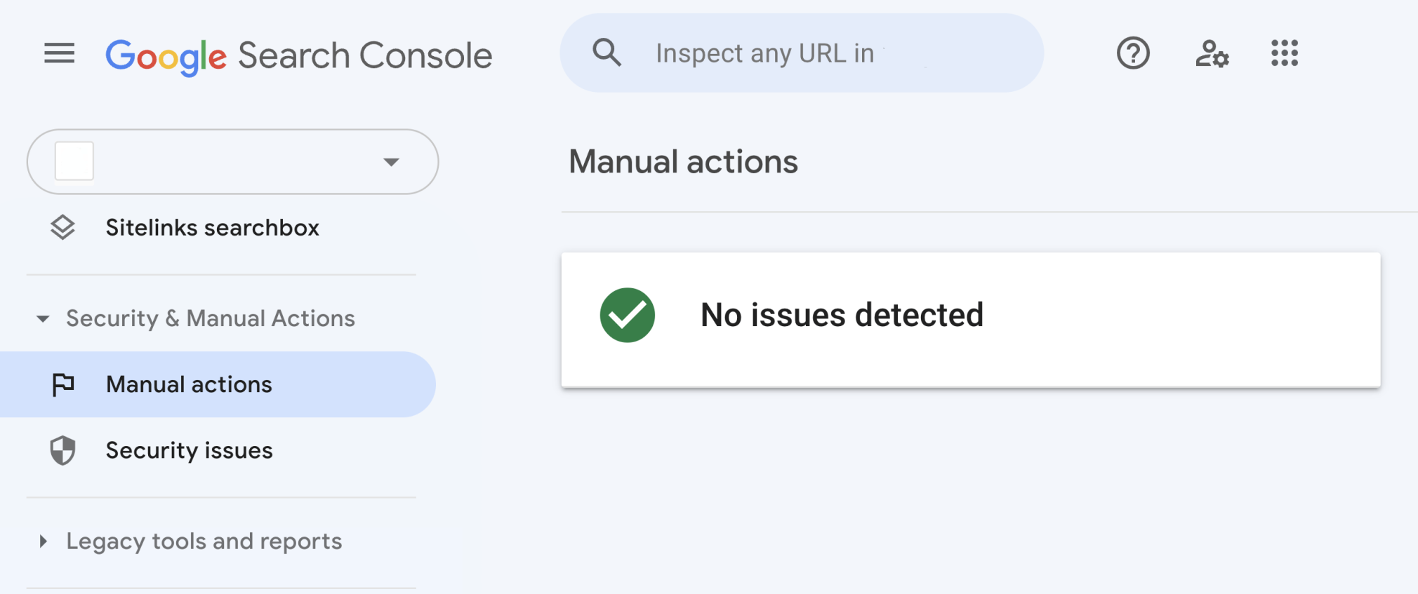 google search console manual actions report