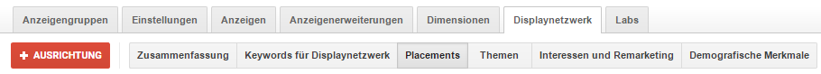 Displaynetzwerk -> Placement