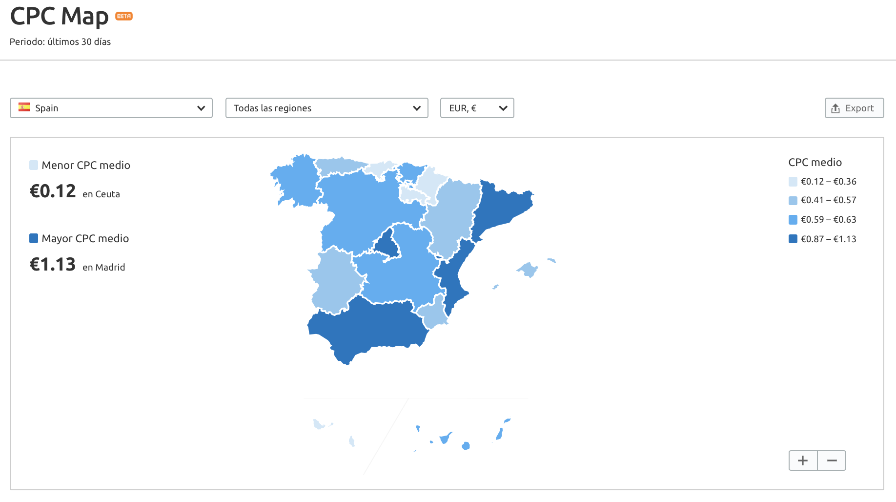 Estrategias PPC competencia - CPC map