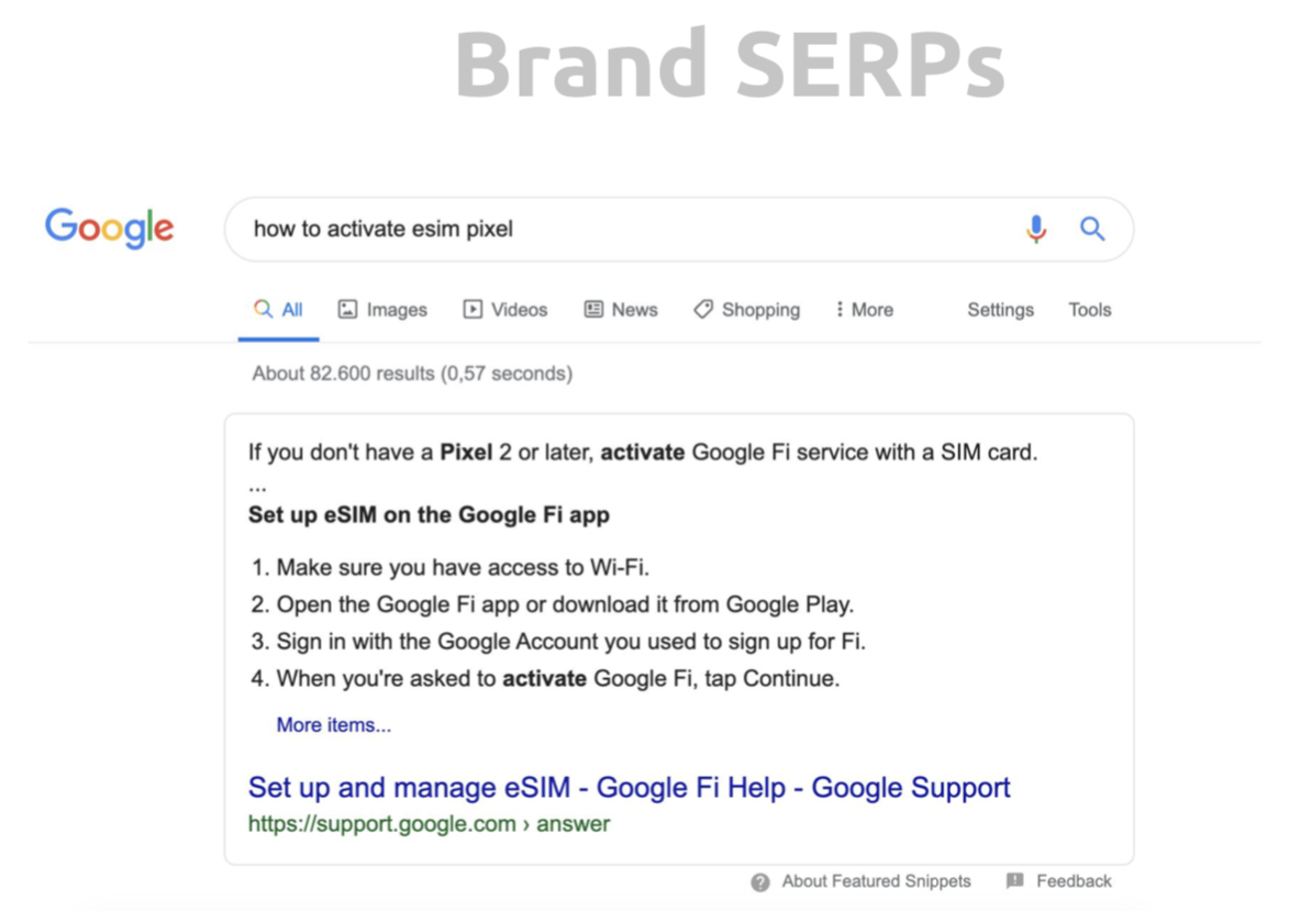 Brand SERP